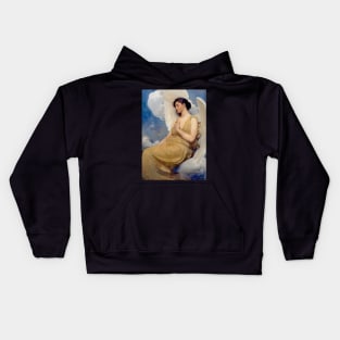 Winged Figure (1889) by Abbott Handerson Thayer. Kids Hoodie